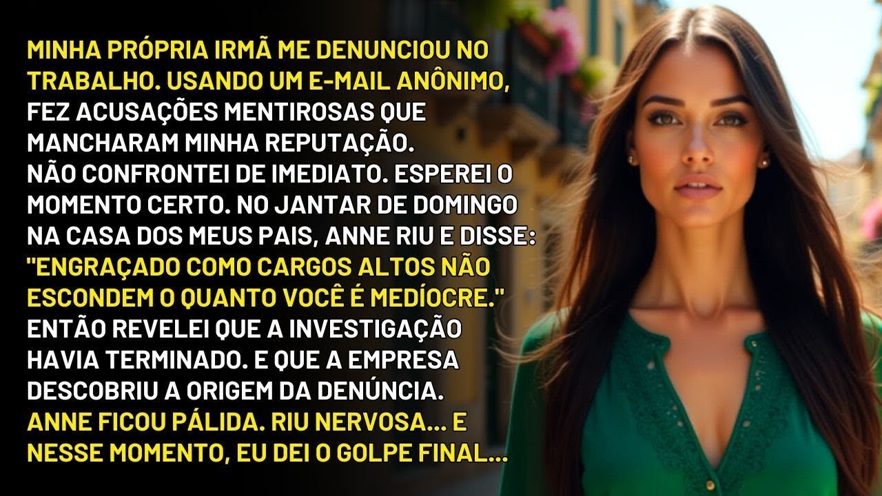 Minha irmã me denunciou anonimamente no trabalho  Mas descobri tudo e no jantar de família