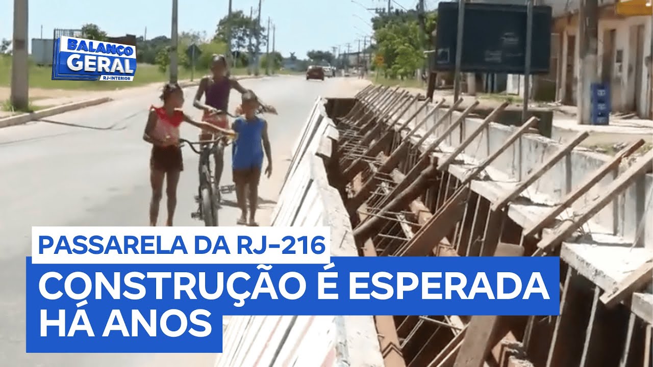 Moradores do bairro Donana, em Campos (RJ), aguardam há anos a construção da passarela na RJ-216