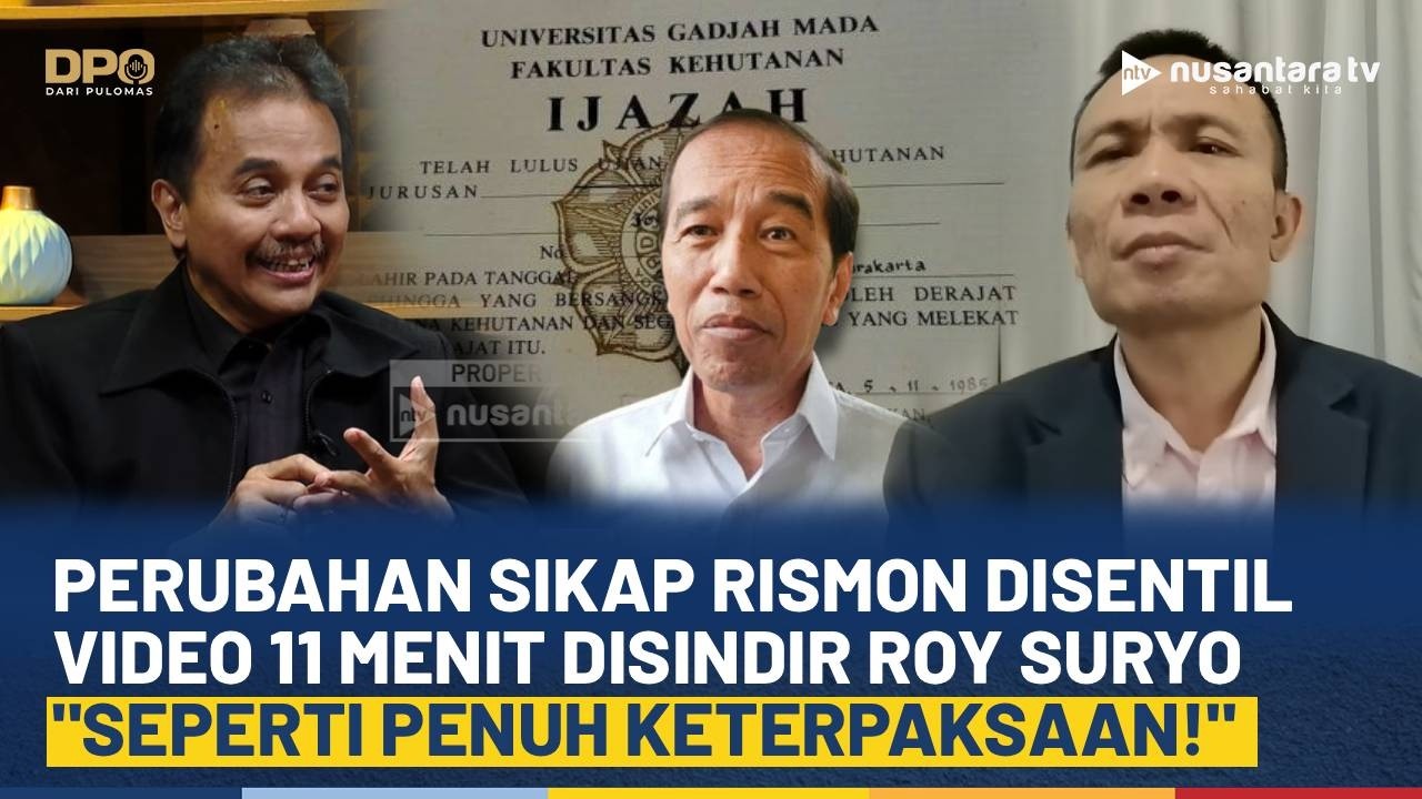 Rismon Bikin Video Klarifikasi 11 Menit, Roy Suryo Curiga: Maaf, Itu Terlihat Dipaksakan! | DPO