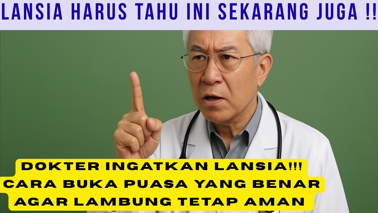 Lansia Wajib Tahu! Cara Buka Puasa yang Benar Agar Lambung Tidak Sakit