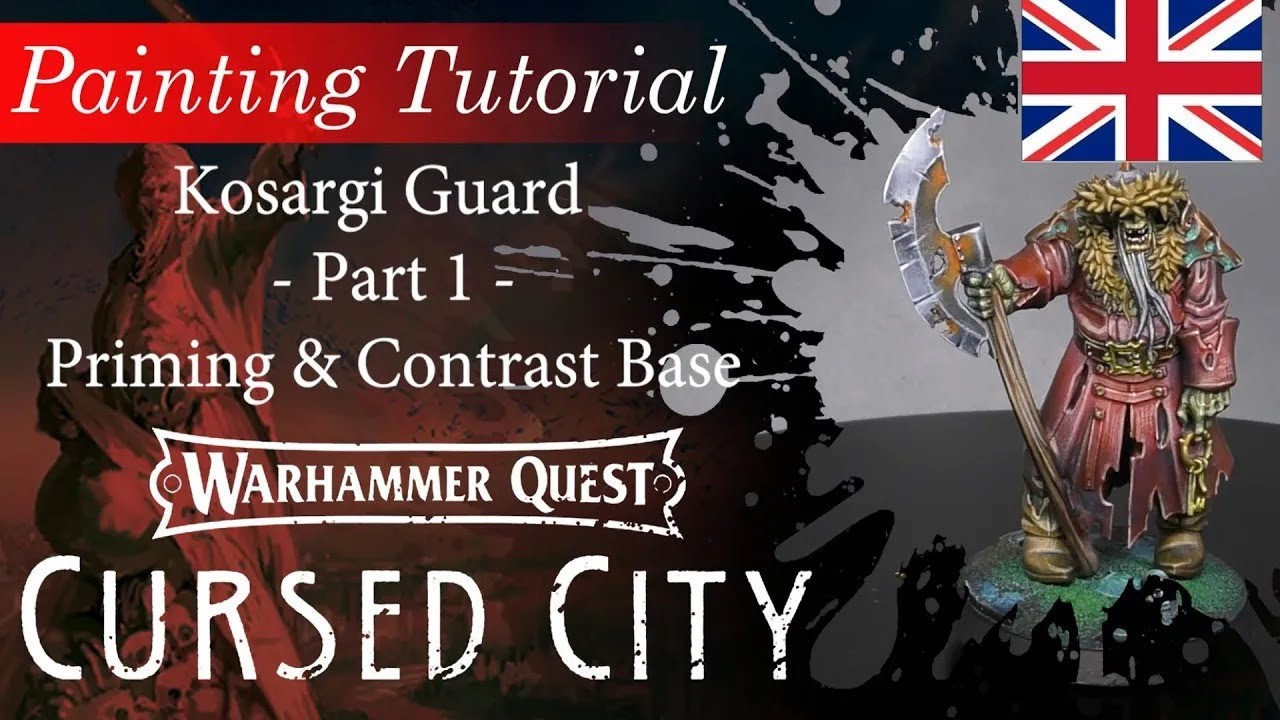 🇬🇧 How to paint Kosargi Guard Part 1 Priming and Contrast Base  Cursed City   Games Workshop