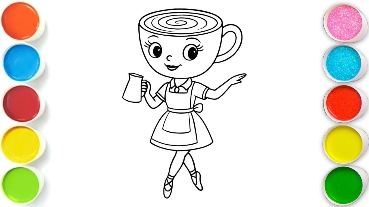 Ballerina Cappuccina Drawing, Painting & Coloring For Kids and Toddlers_ Easy Art