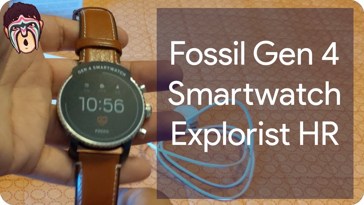 Fossil Gen 4 Smartwatch Explorist HR Tan Leather Unboxing [Manjoume]