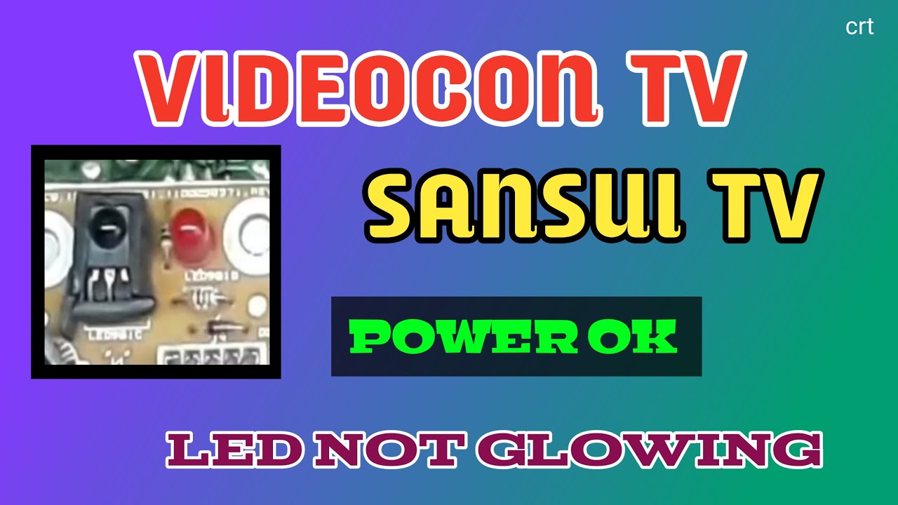 #Videocontv#Power_led_not_glowing.How to repair videocon crt tv.