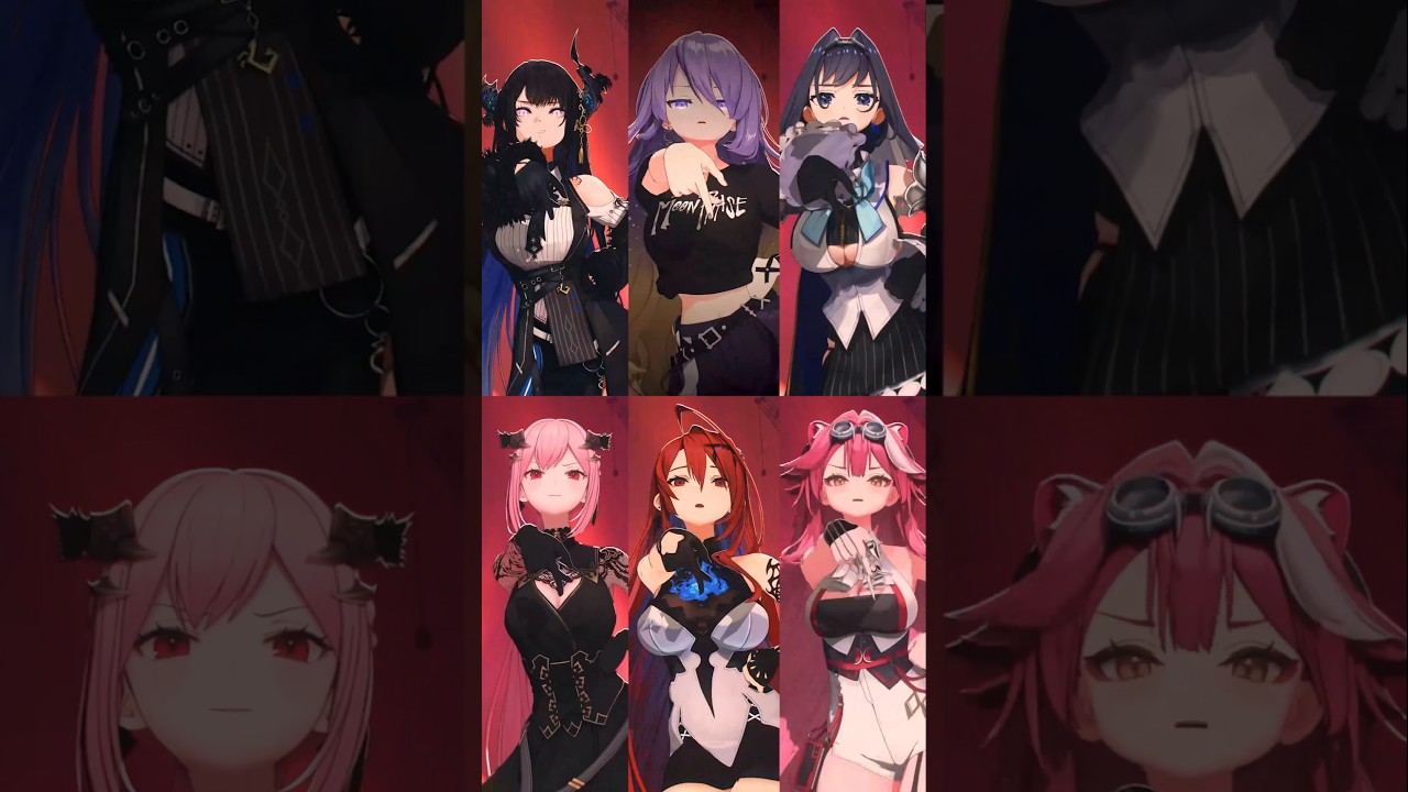 Distortion - Moona Hoshinova | EN Dance Compilation by 6 members #vtuber #shorts #hololive #dance