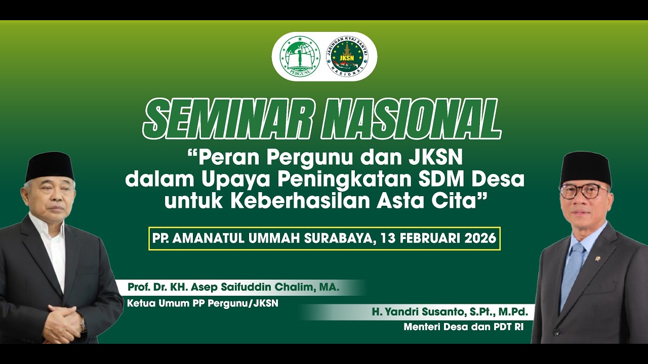 🔴 (LIVE ) SEMINAR NASIONAL| Bersama Menteri Desa & PDT RI H. Yandri Susanto, S.Pi., M.Pd.