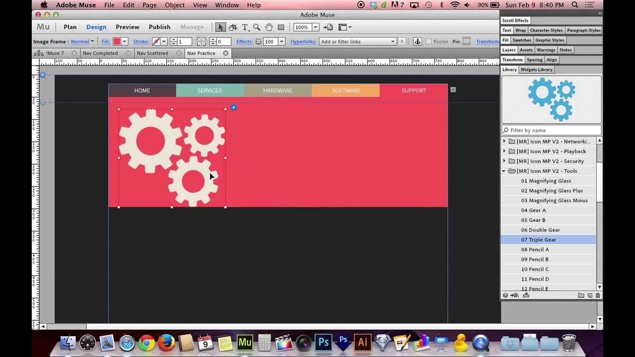 Adobe Muse CC 7.0 Tutorial | Beautiful Graphic Navigation