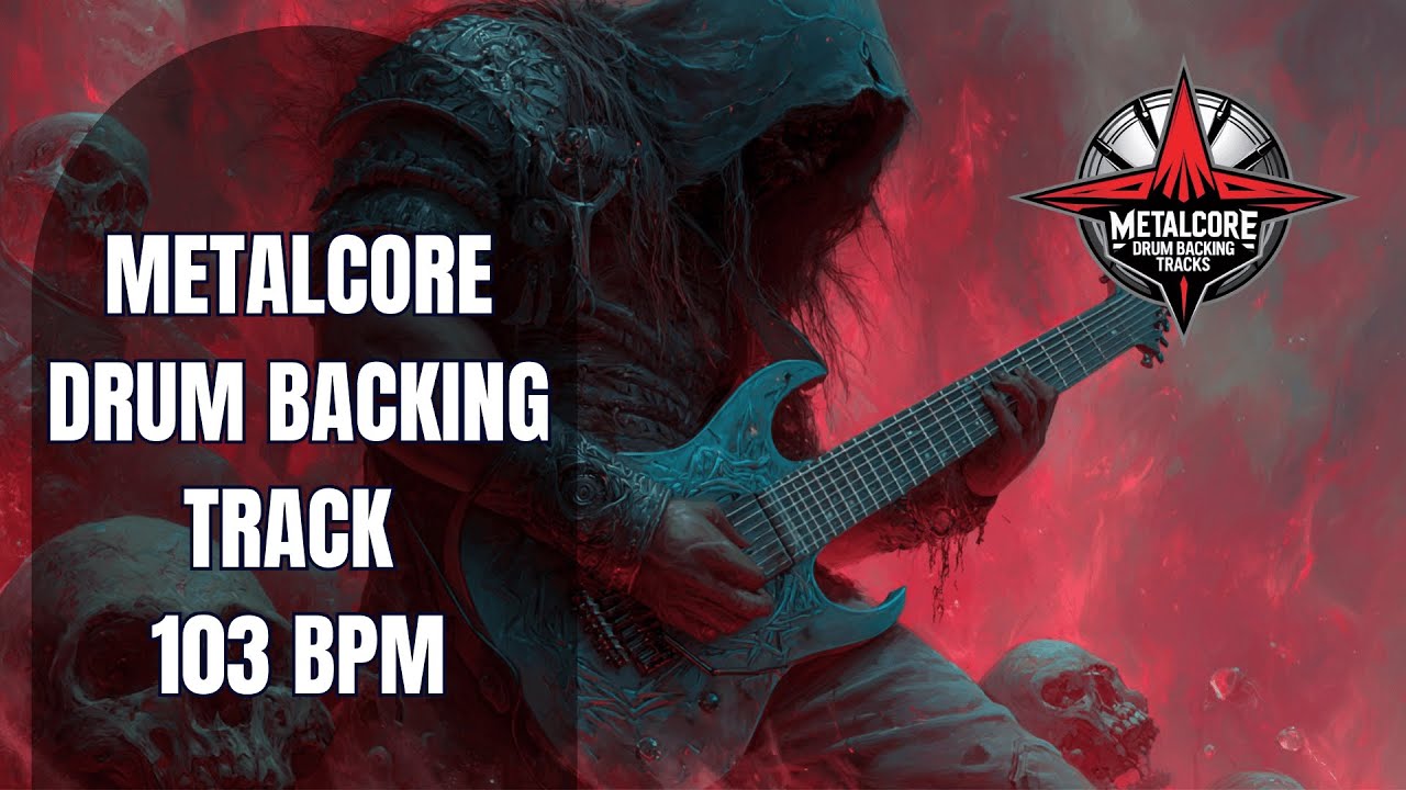 Metalcore Drum Backing Track 103 BPM | Bouncy Heavy Rhythm | Royalty Free Drum Loop