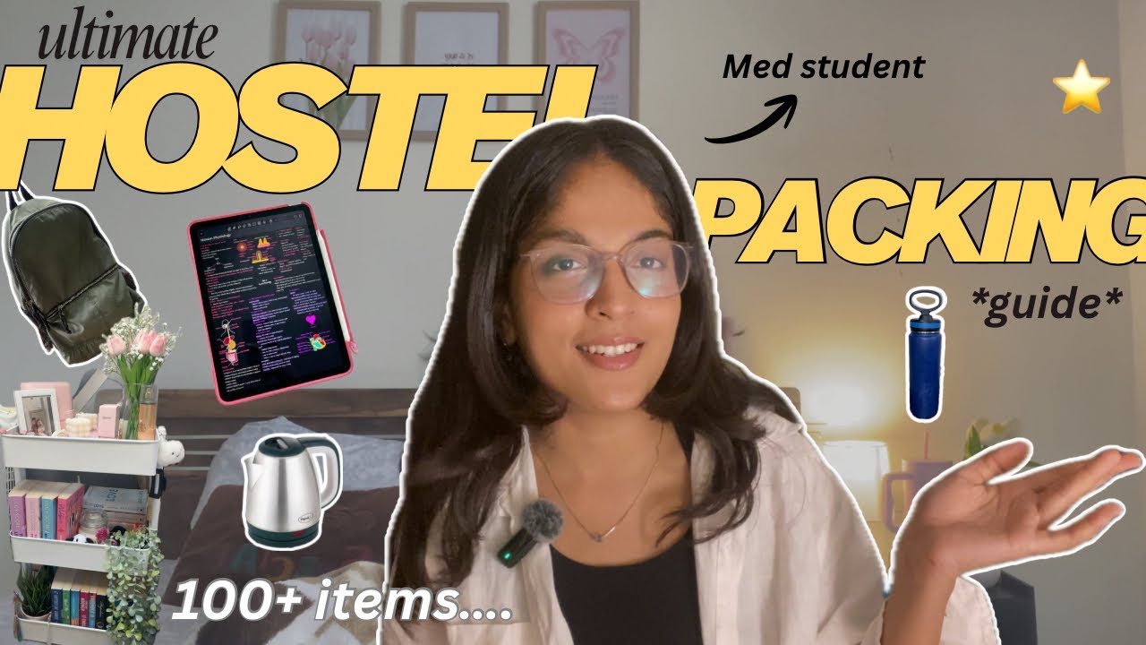 ULTIMATE HOSTEL PACKING/ESSENTIALS | 100+ items😱  MBBS 5.5 Years in ONE SUITCASE!!!!⭐️