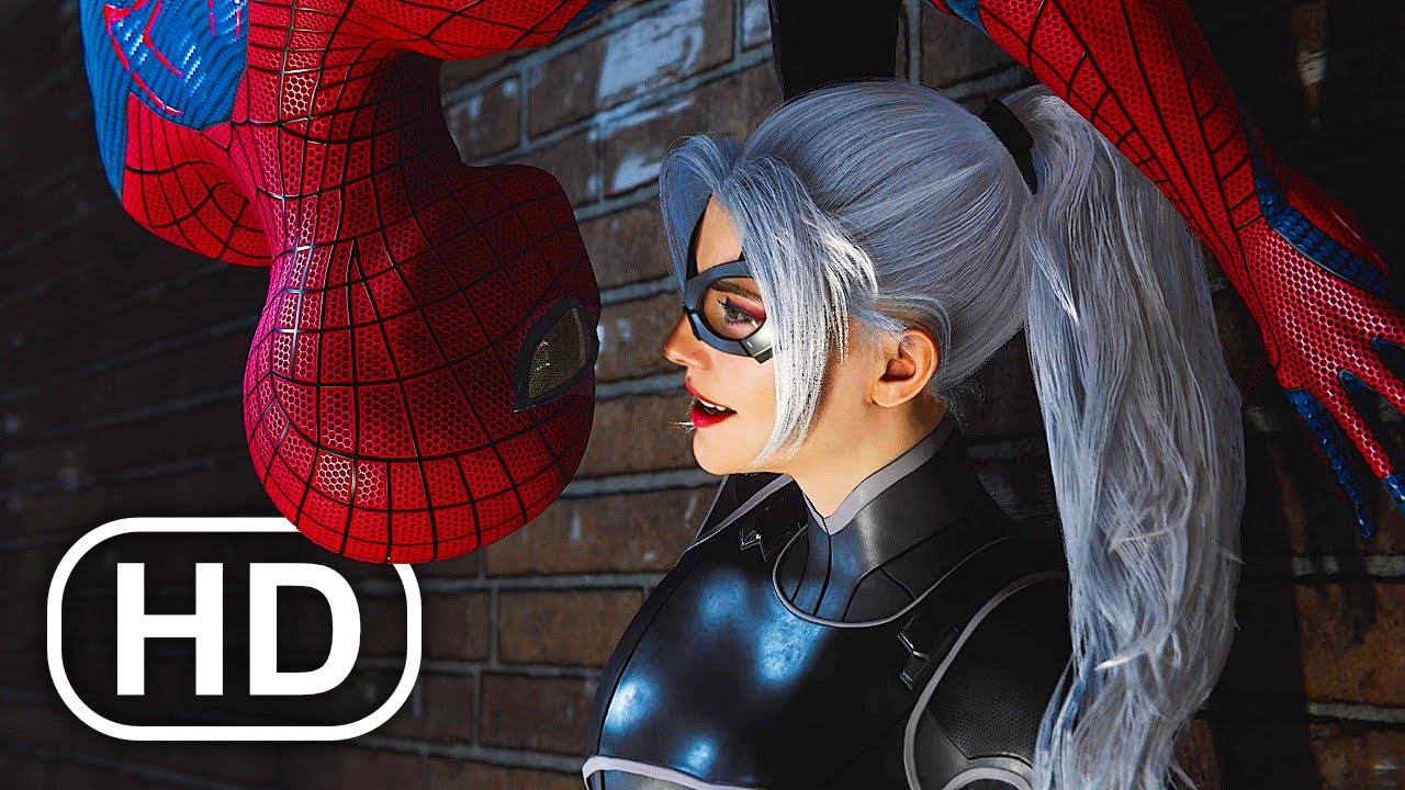 The Amazing Spider-Man Kisses Black Cat Almost Scene 4K ULTRA HD - Spider-Man Remastered PS5