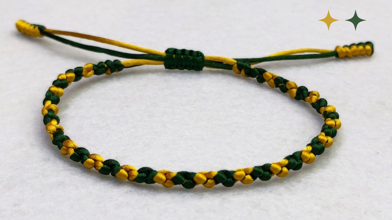 Easy! Two Color Friendship Bracelet