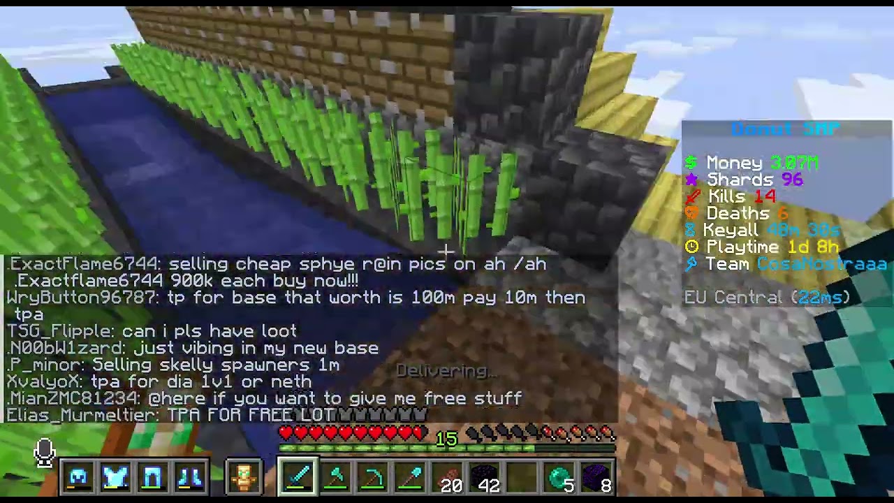 Wir bekommen auf dem donut smp einen trident