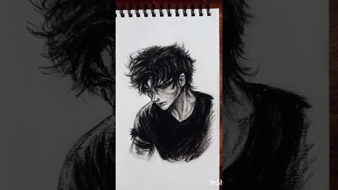 Just a quick charcoal sketch ❤🖤  