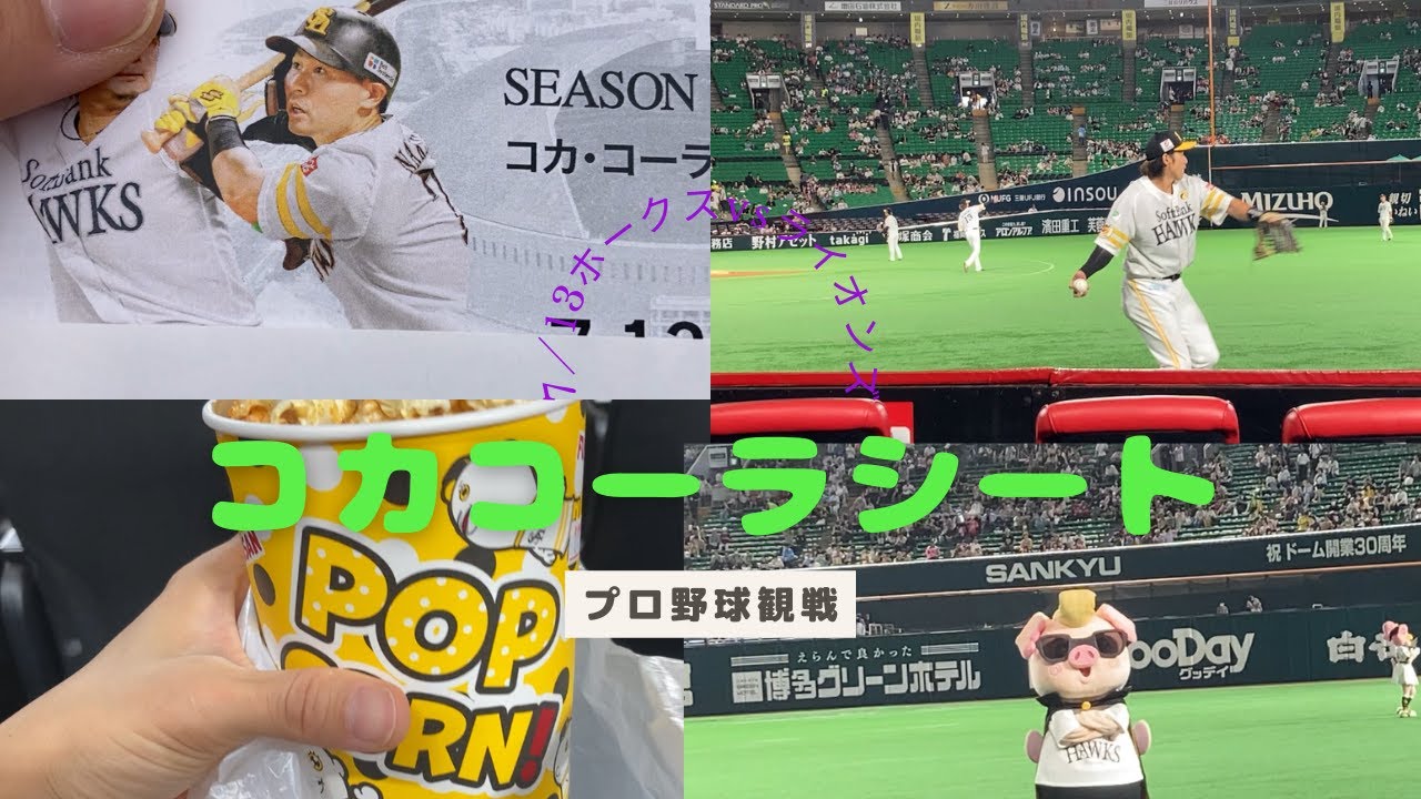 PayPayドームコカコーラシートでプロ野球ホークス観戦