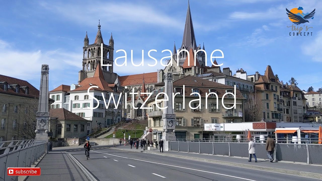 Walking Laussanne Streets. Switzerland | With Captions