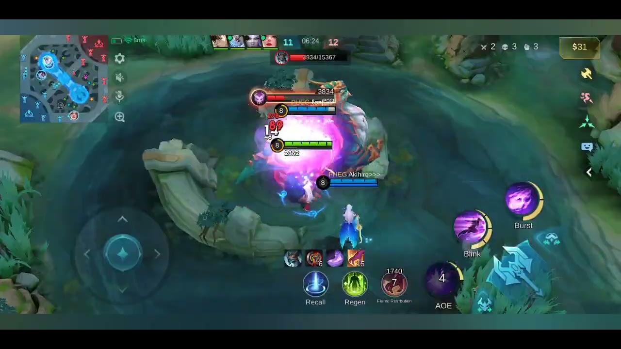 Dyrroth ,orochi cris skin on rank(Mobile legend bang bang)