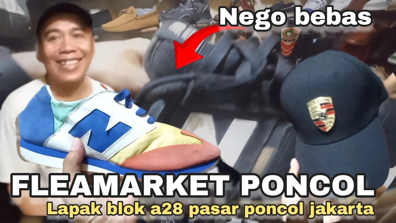 GAK NEGO RUGI‼️ LAPAK BRANDED SEPATU SECOND TAS KULIT TOPI SEMUA ADA DI PASAR LOAK PONCOL