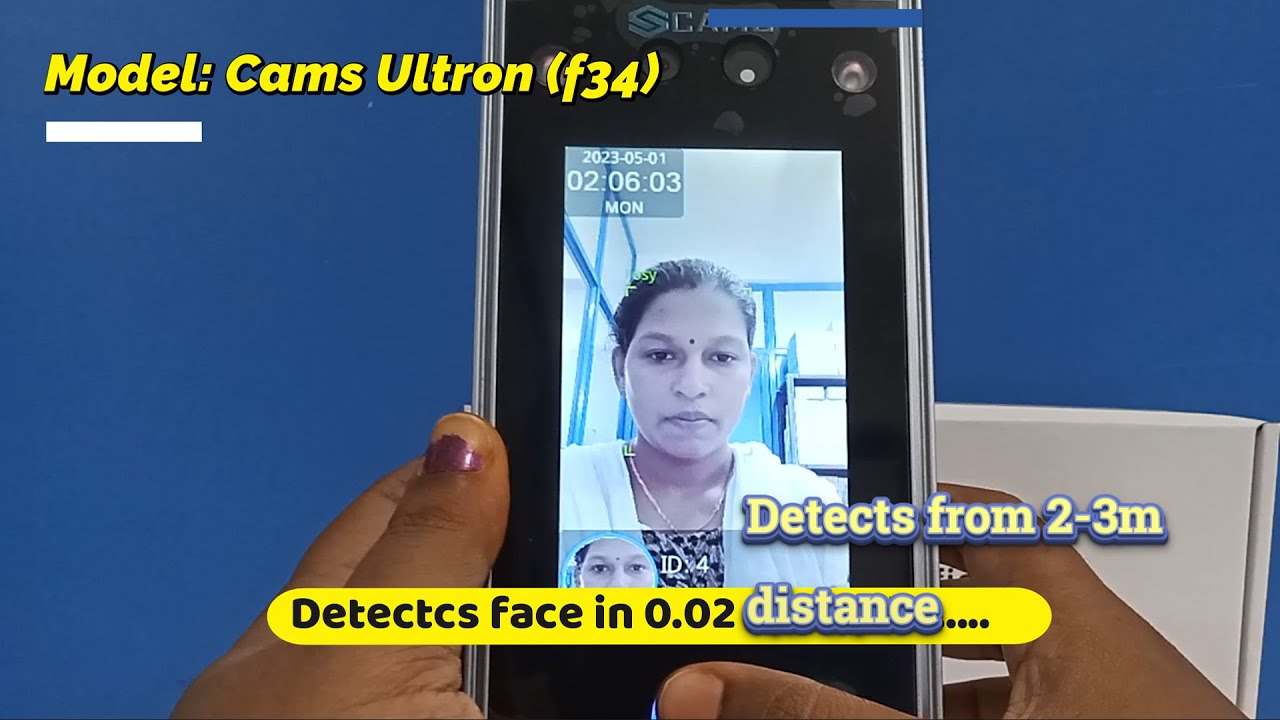 Advanced Face Recognition Attendance System (Model: Cams Ultron Multiface - F34)