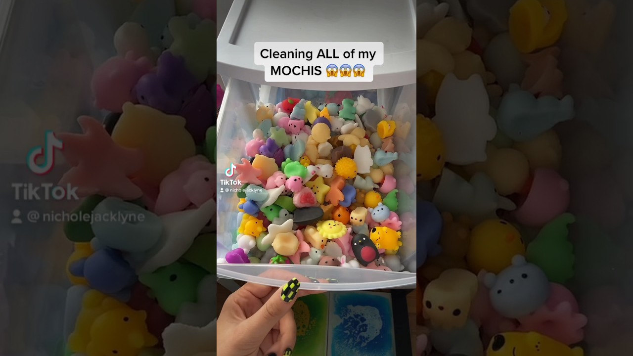 CLEANING ALL OF MY MOCHIS!!!🧼🧼😱😱 