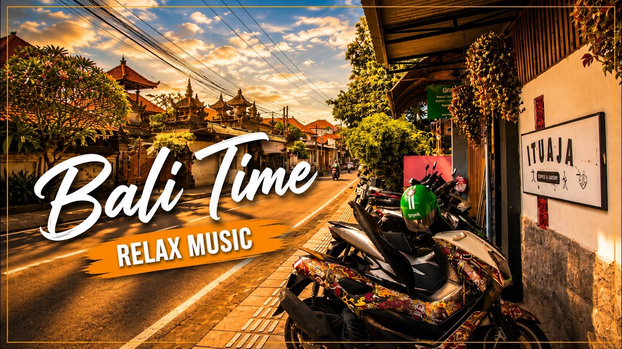Bali Street Ambience 🛵 Relaxing Music, Tropical Island Vibes & Peaceful Background Music