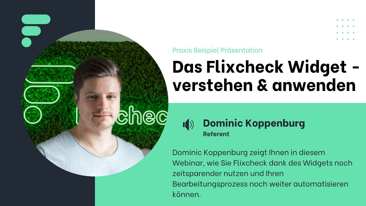 +9.000 Checks in 3,5 Jahren über das Widget - Flixcheck Webinar mit Dominic Koppenburg