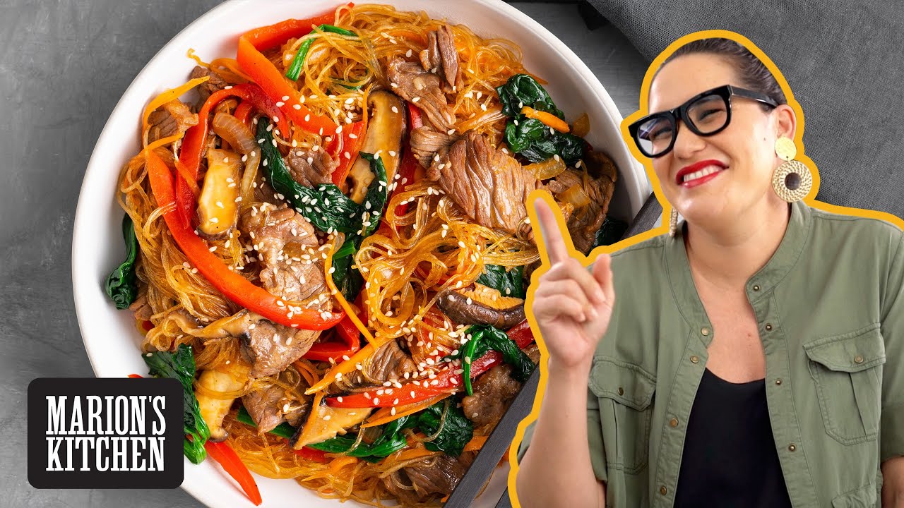 My EASY Korean Japchae Noodles - Marion's Kitchen