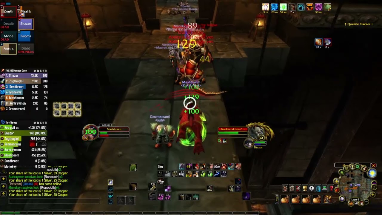 Im checking my list Quest, proffessions, and gold (Part 21/26)