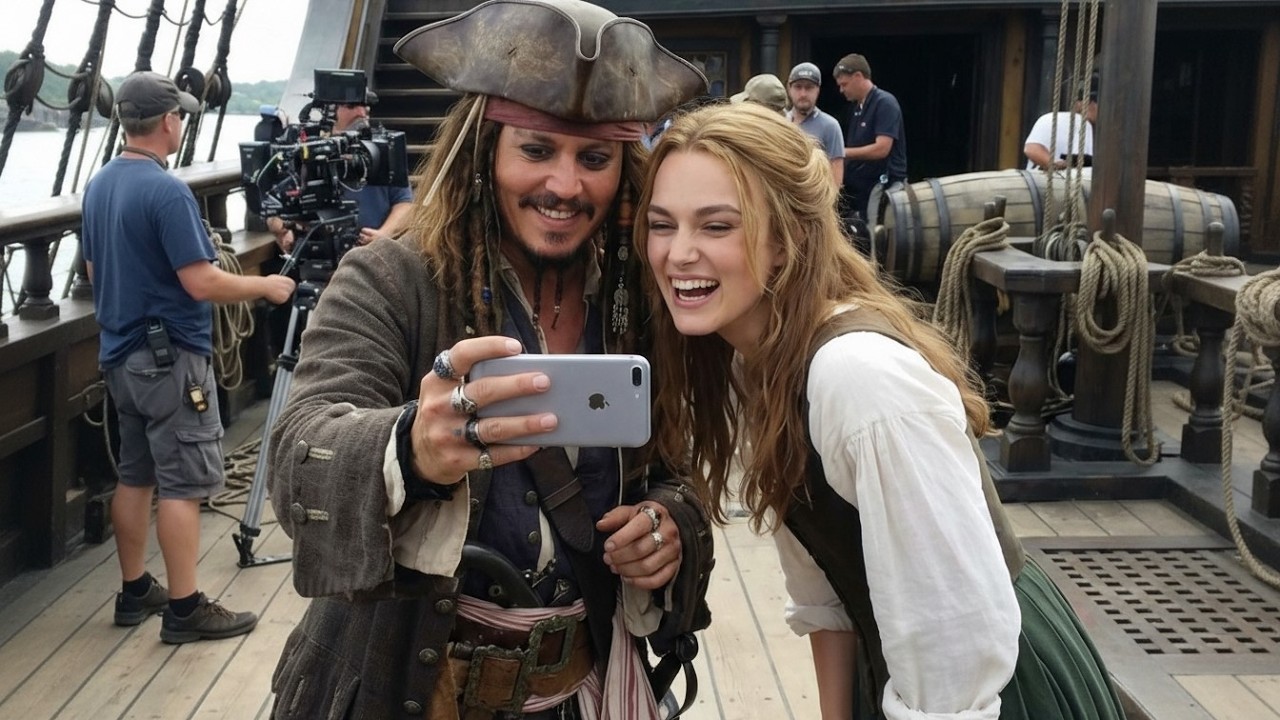 Jack Sparrow Taking Selfies in 2026 🏴‍☠️📸 What if Pirates of the Caribbean were being filmed today?