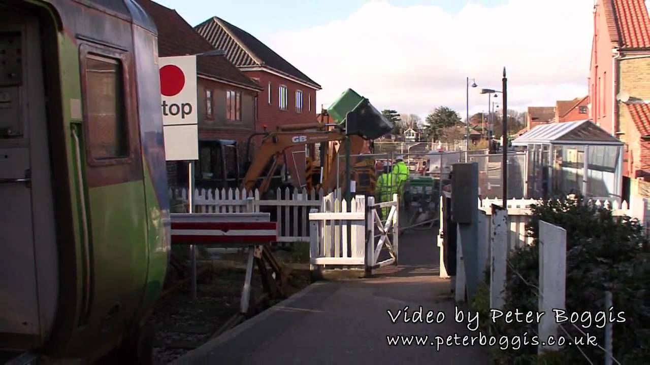 Sheringham Level Crossing. Work begins on the other side.