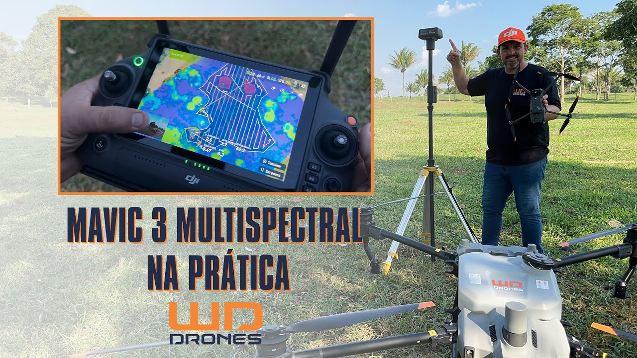 Demonstração real de catação com os drones DJI Mavic 3 Multispectral e Agras T20p