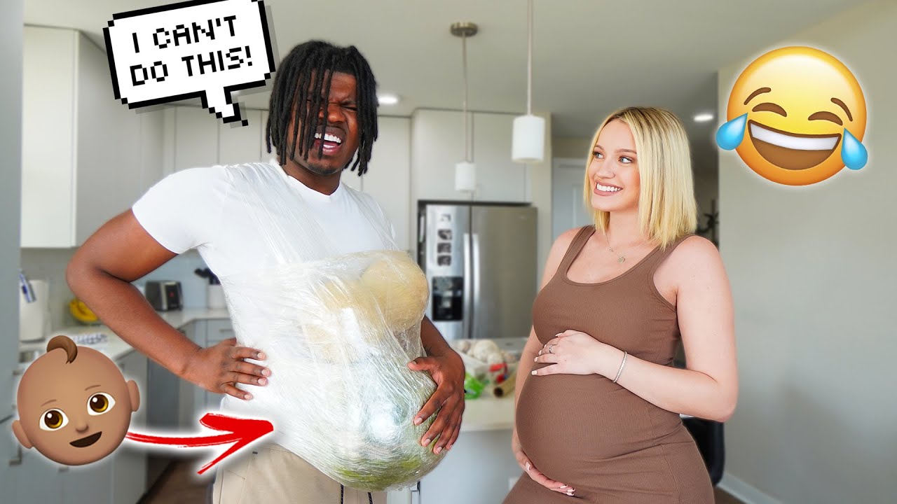 BOYFRIEND TRIES TO BE PREGNANT FOR THE DAY! *HILARIOUS*