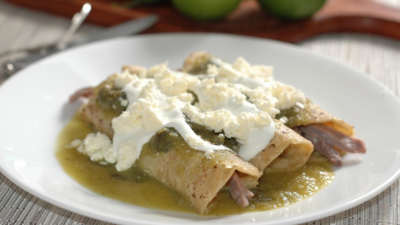 Enchiladas verdes de cecina - Receta fácil y económica