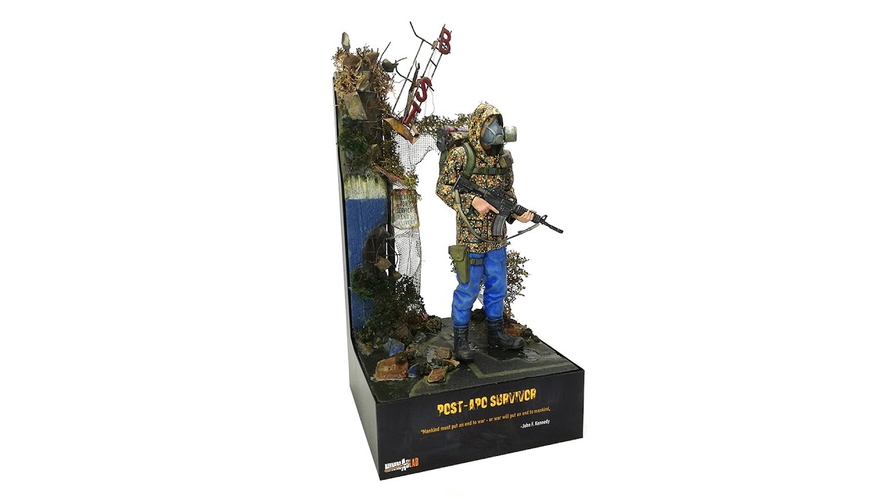 PostApo Survivor - diorama build in scale 1/10.