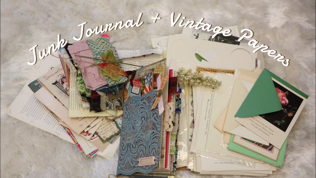 Junk Journal Flip through 2020 + Vintage Paper Scraps Haul