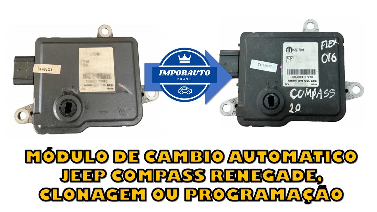 MÓDULO DE CAMBIO AUTOMATICO JEEP COMPASS RENEGADE, CLONAGEM OU PROGRAMAÇÃO