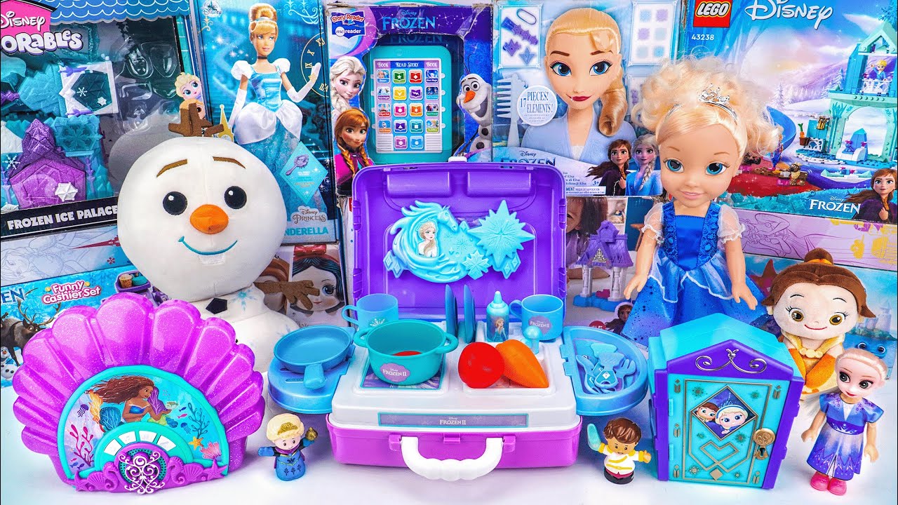 Unboxing Disney Princess Toys Series | Elsa's Blue Kitchen Playset | Royal Clothes and Fashions Toy