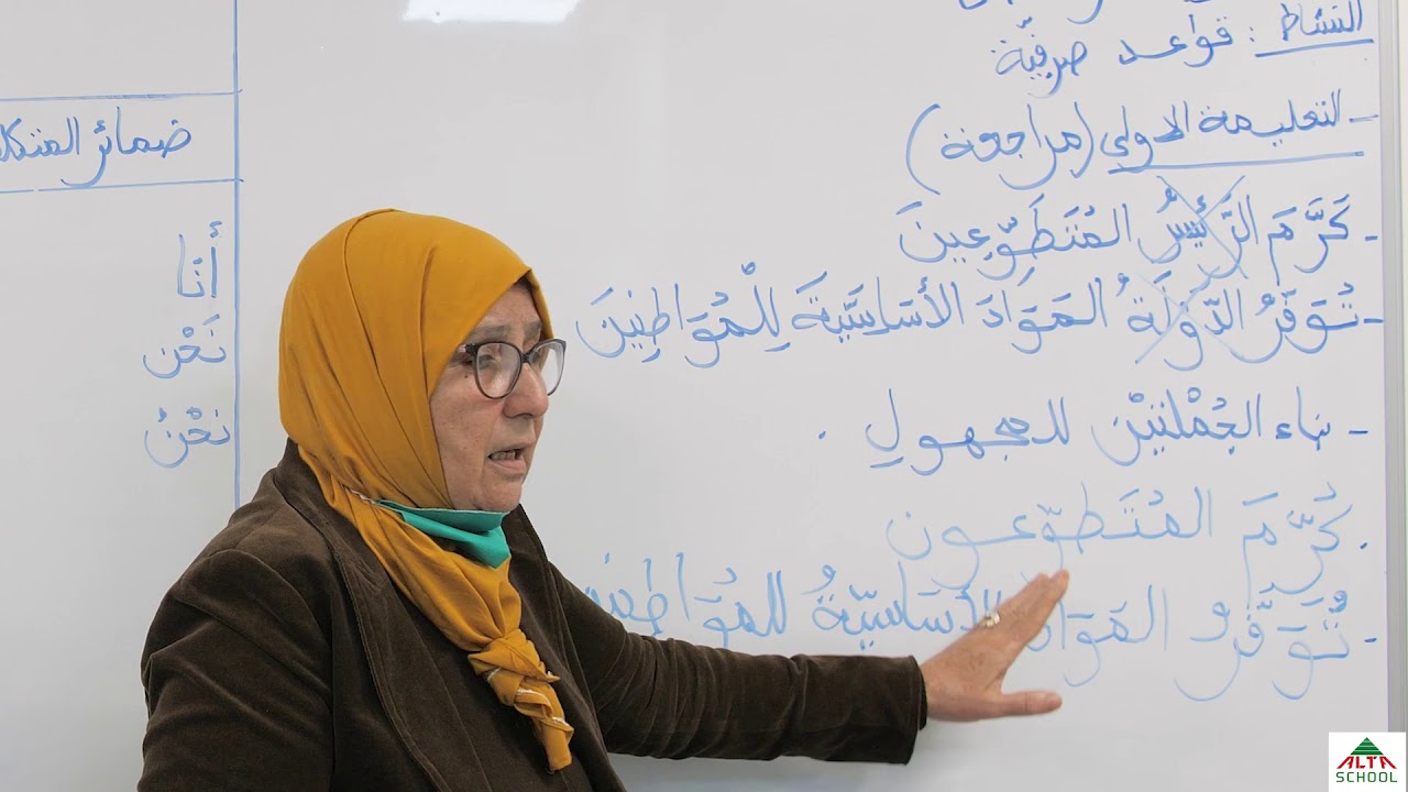 قواعد صرفية -السنة الخامسة ابتدائي-تصريف الفعل المضارع المبني للمجهول