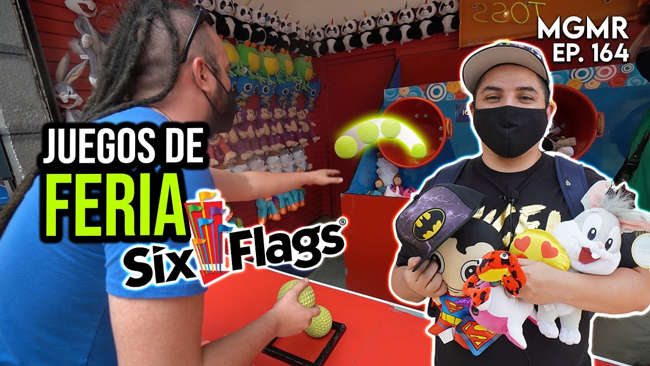 Venciendo Juegos de FERIA en SixFlags - MiniGames en el Mundo Real Ep. 164
