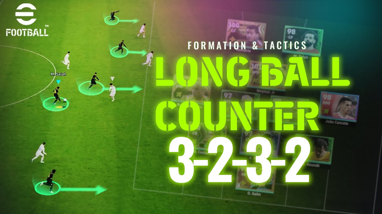 eFootball 2024 - Long Ball Counter - 3-2-3-2 FORMATION & TACTICS  | PC Gameplay