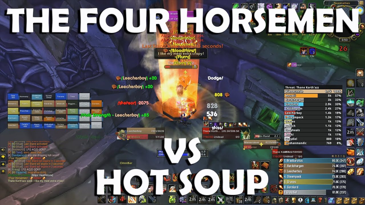 The Four Horsemen Vs [HOT SOUP] | WoW Classic Naxxramas Boss Fight