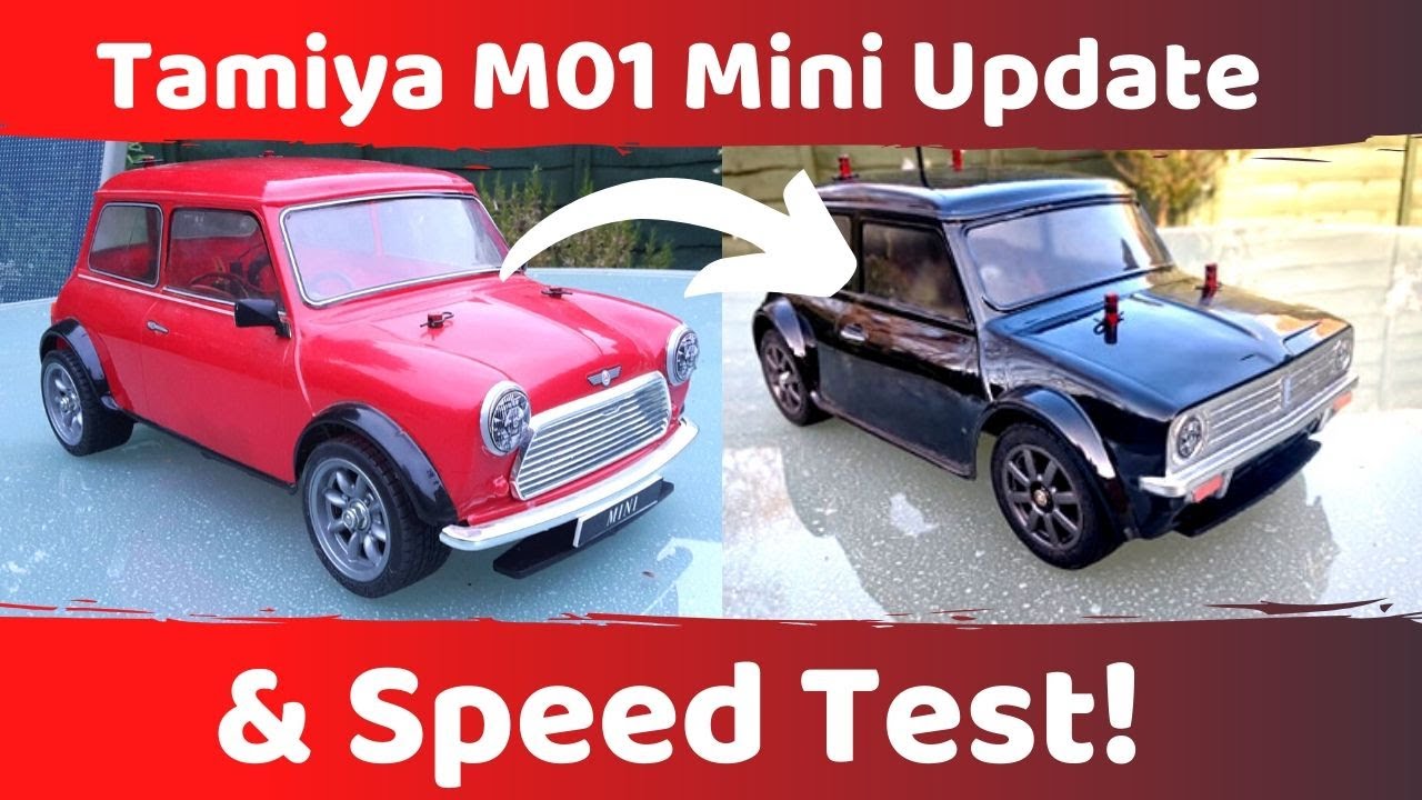 Tamiya M01 Chassis Mini Cooper Updates and New Speed Test.  Mini 1275 GT body
