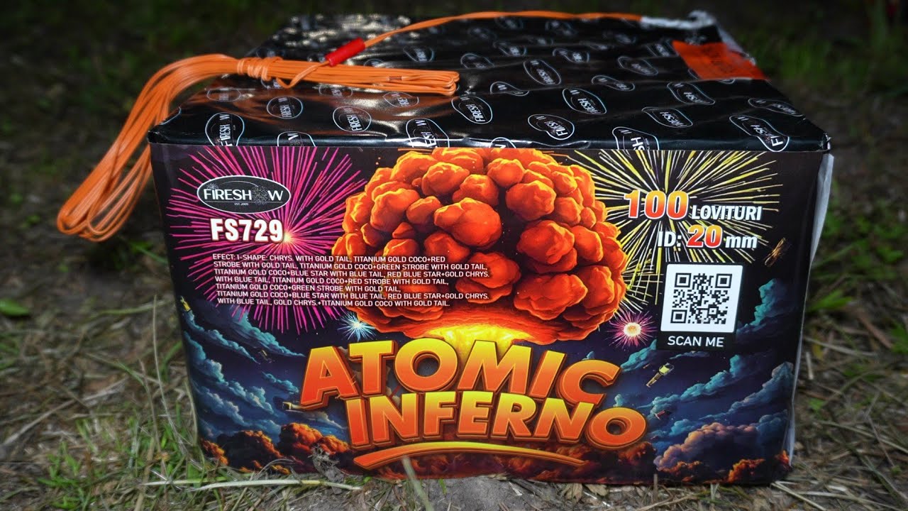Baterie ATOMIC INFERNO 100 Focuri 20mm - FS729 FIRESHOW  #fireworks 🎆