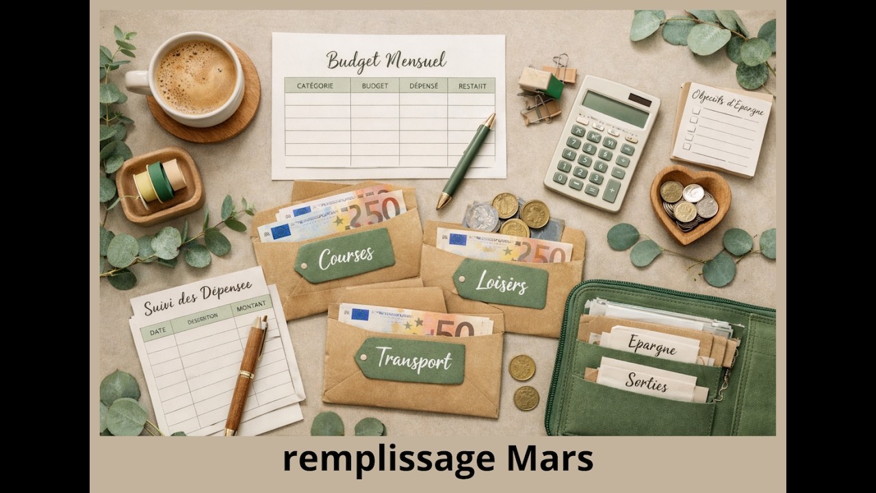 remplissage mars - Méthode des enveloppes #enveloppesbudget #cashstuffing #methodedesenveloppes