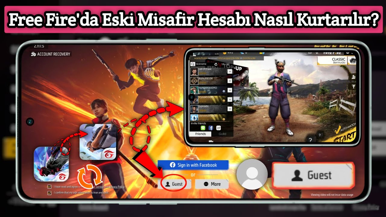 Free Fire'da Eski Misafir Hesabı Nasıl Kurtarılır (2025) | Free Fire Misafir Hesabı Kurtarma