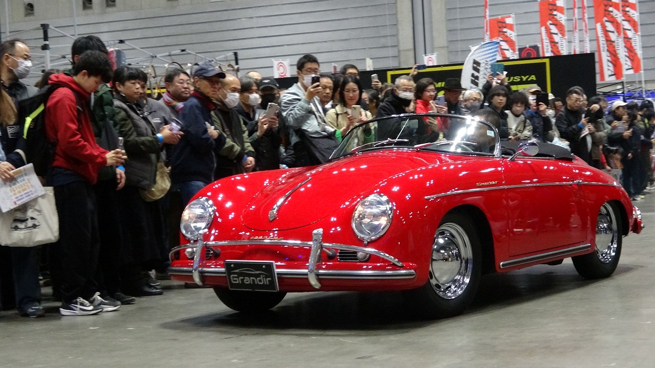 本物の歴史付き！ポルシェ 356A スピードスター グランディール ショップデモカー走行入場 ノスタルジック2デイズ2026 Nostalgic 2days