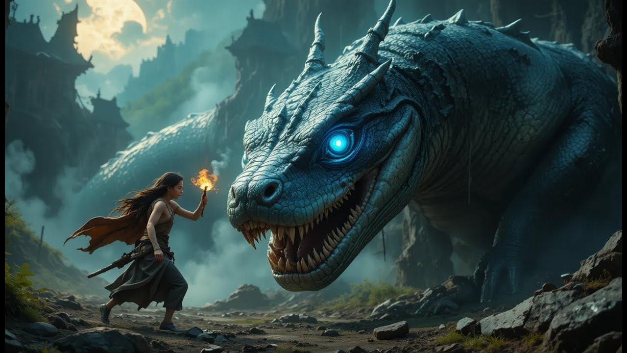 A Girl Alone Surviving In The Forest | Giant Python vs Crocodile Battle in the Wild Jungle