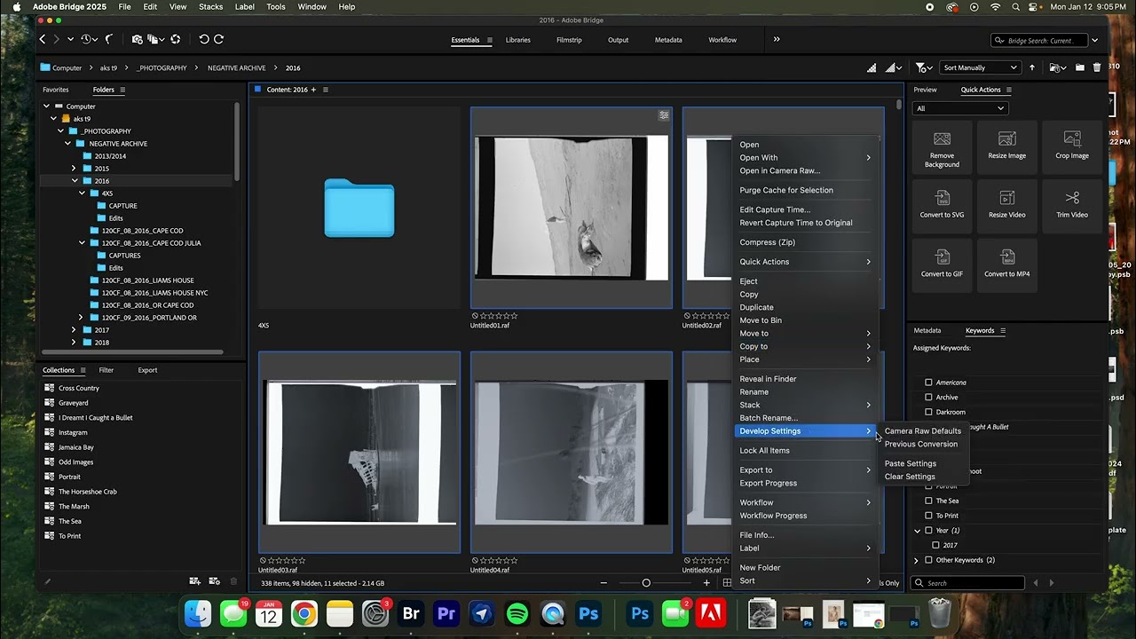 Film Scan Workflow Using Adobe Bridge + Camera Raw