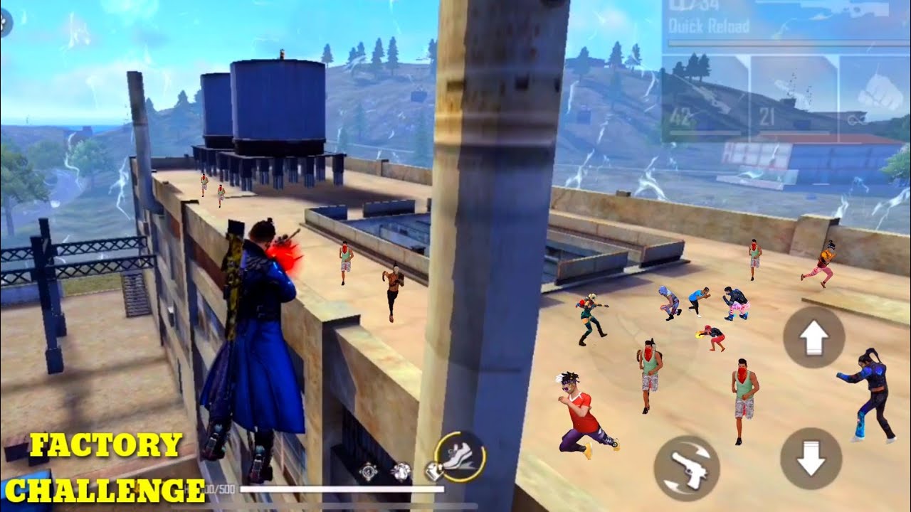 FREE FIRE FACTORY TOP BOOYAH #102 - FF FIST FIGHT - KING OF FACTORY - FACTORY ROOF FUNNY GAMEPLAY A3