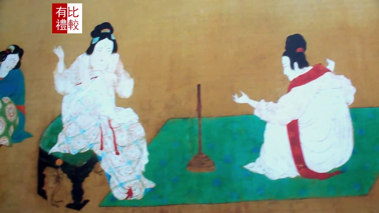 比较有礼-061#-唐代-张萱-捣练图-古典国画-Dao lian figure - classical Chinese painting-2.8米大幅装饰画-中式字画