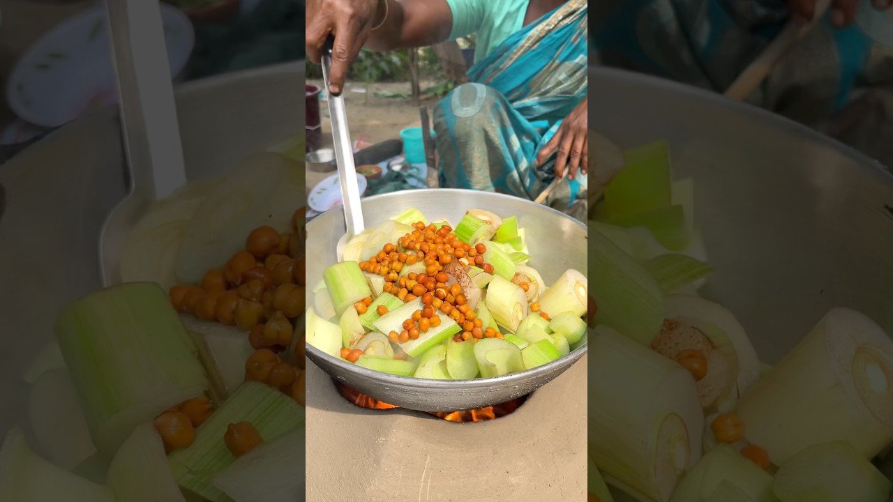 Kochu Shaak with Fish Head &ndash; Authentic Village Style Cooking#KochuShaak #FishHeadCurry